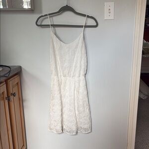 GAP White Spaghetti Strap Mini Sundress for Wedding Guest